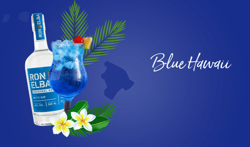 Makes you want to go to sea: The Blue Hawaii cocktail with rum and coconut