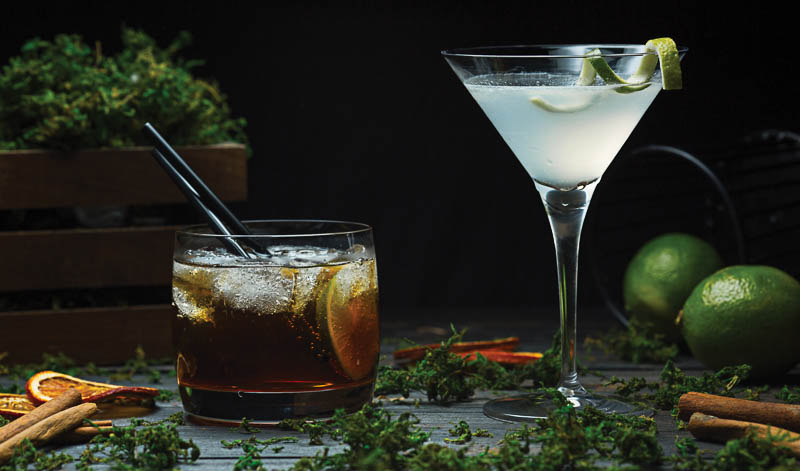 Schnaps jeglicher Art findet auch in Cocktails Verwendung.