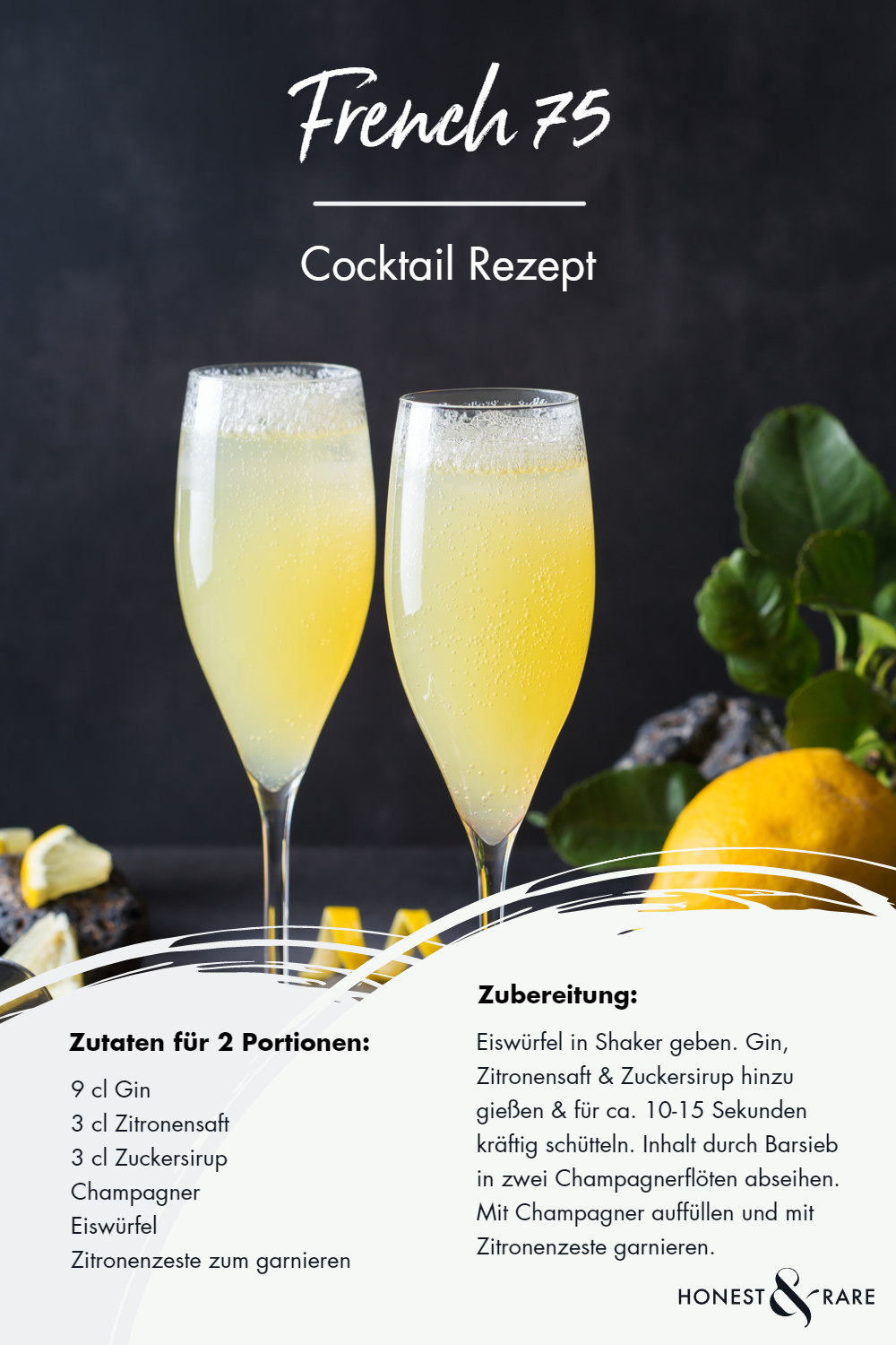 French75 Cocktail Rezept