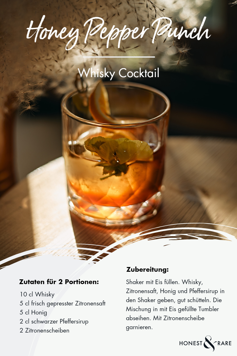 Honey Pepper Punch - das Rezept für den Whisky-Cocktail