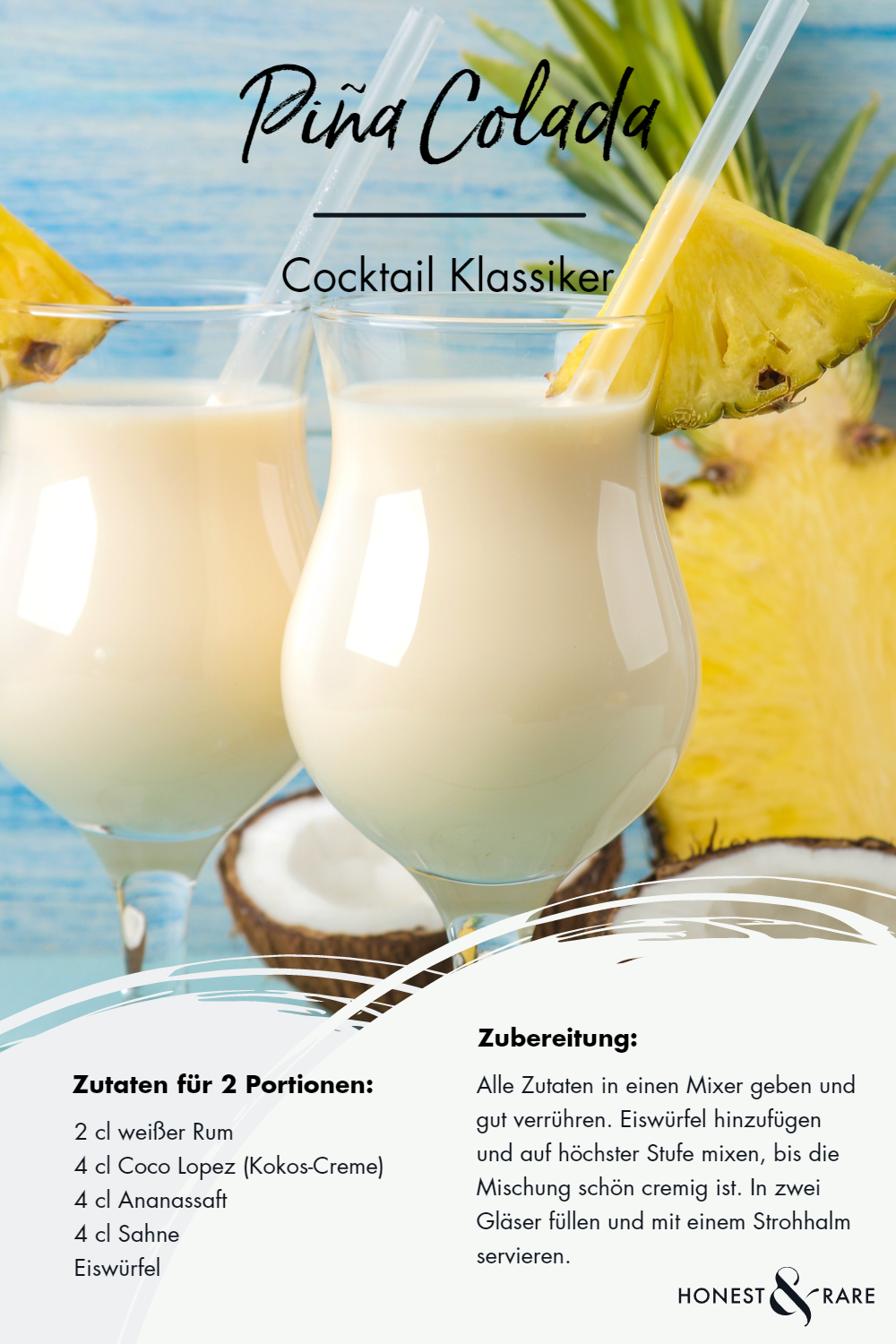 Piña Colada - das Rezept zum Cocktail-Klassiker