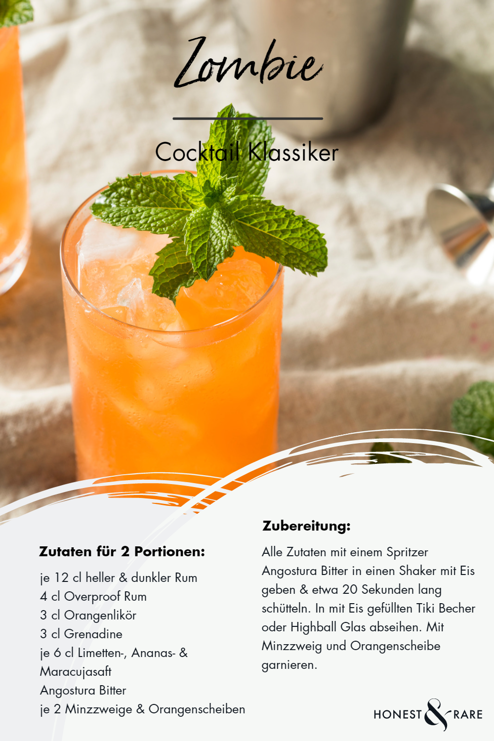 Zombie - das Rezept für den Cocktail Klassiker