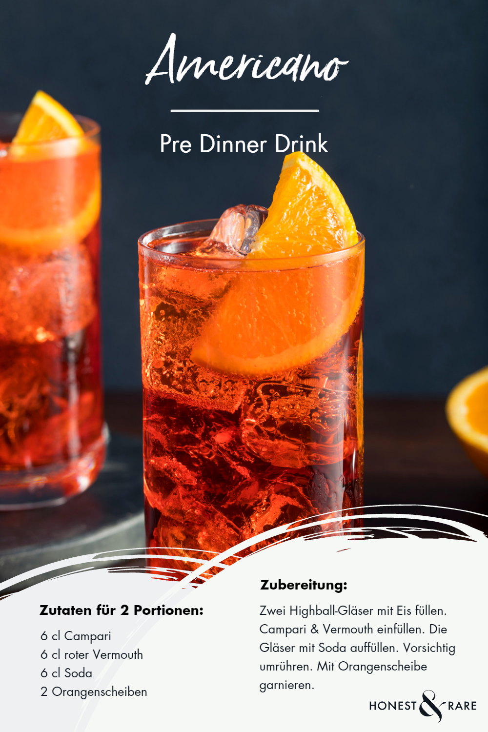 Americano - das Rezept für den Pre Dinner Cocktail