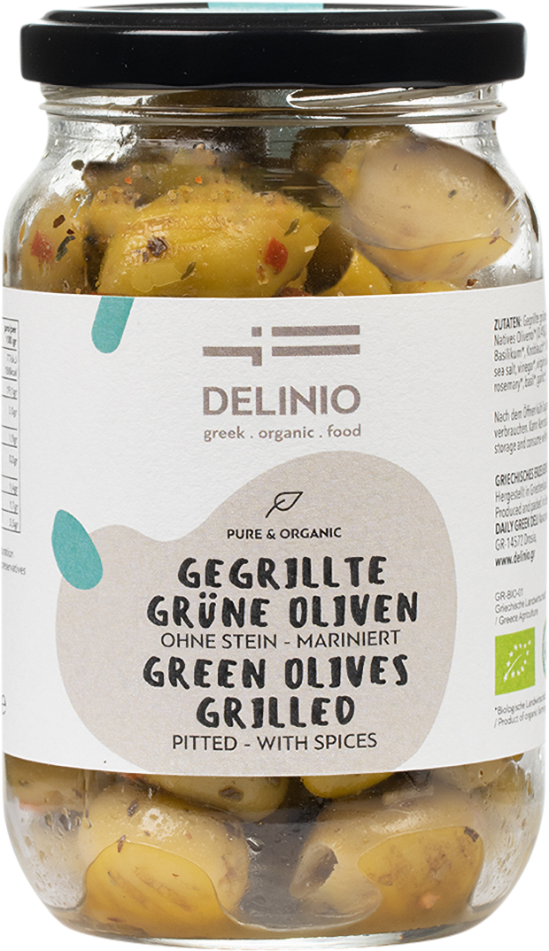 DELINIO Gegrillte grüne Bio Oliven kaufen | Honest &amp; Rare