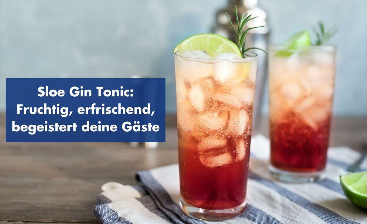 Sloe Gin Tonic - fruchtig und erfrischend