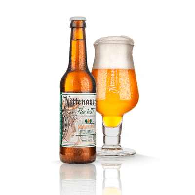 WIT alkoholfrei - Orangenschale & Koriander mit Glas