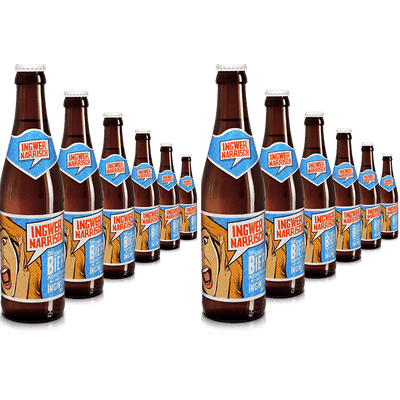 8 + 4 Flaschen gratis Ingwer Narrisch - Biermischgetränk mit Ingwer-Sirup