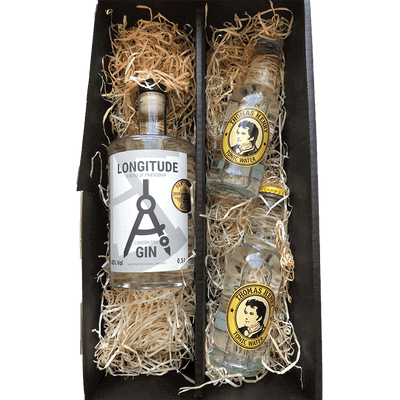 Longitude Gin & Tonic Box - 1x London Dry Gin (0,5 l) + 2x Tomas Henry Tonic Water (je 0,2 l)