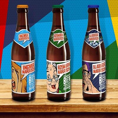 Blaubeer Narrisch - Biermischgetränk mit Blaubeer-Sirup - Sixpack