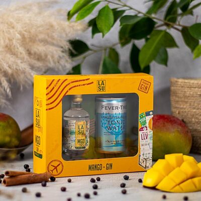 LA SU Gin & Tonic - Tastingbox für zuhause (1x Mango Gin + 1x Fever-Tree Mediterranean Tonic) 2