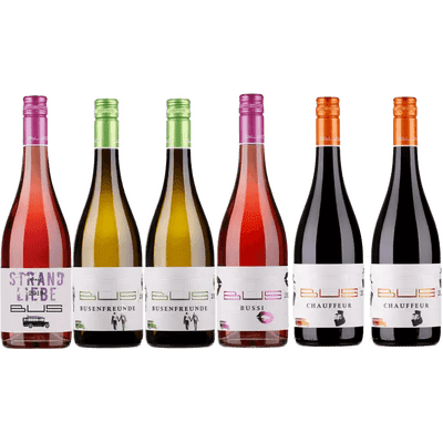 Weinpaket Cuvée RWR (2x Chauffeur + 1x Strandliebe + 2x Busenfreunde + 1x Bussi)