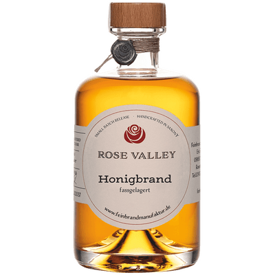 Rose Valley Honigbrand im Whiskyfass gelagert