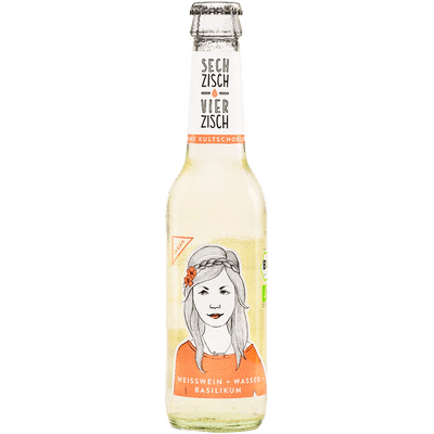 15x white wine + basil + water - wine spritzer