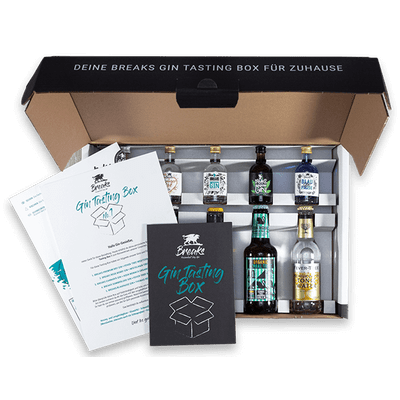 Breaks Gin Tasting Box 1 (5 verschiedene Gins + 5 verschiedene Tonic Water)