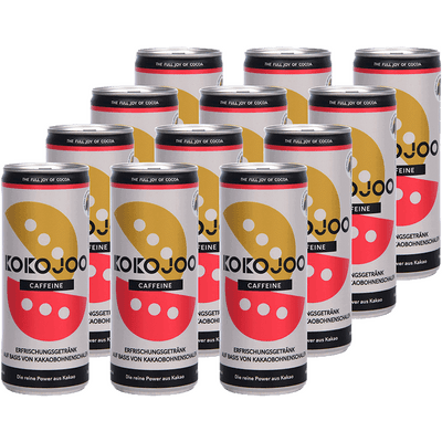 12x kokojoo caffeine - Kakaofrucht Erfrischungsgetränk mit Koffein in der Dose