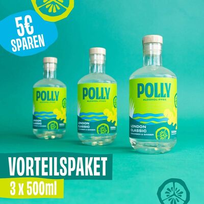 POLLY London Classic Advantage Package - 3x Alcohol Free Gin Alternative