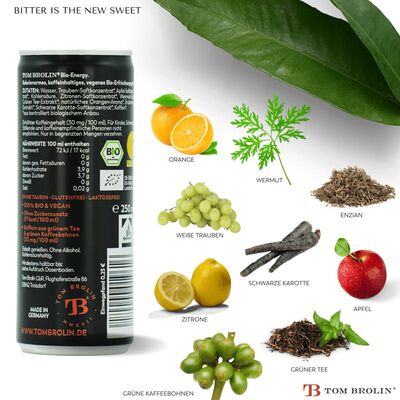 12 x TOM BROLIN - Orange Wermut - Bio-Erfrischungsgetränk