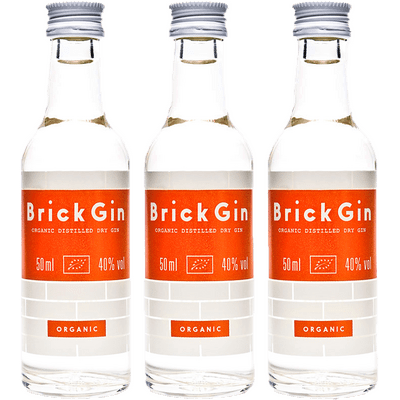 3x Brick Gin Minis - Organic Dry Gin