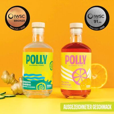 POLLY Starter Pack (1x Alkoholfreier Gin + 1x Alkoholfreier Aperitif + 1x Tonic Water) 3