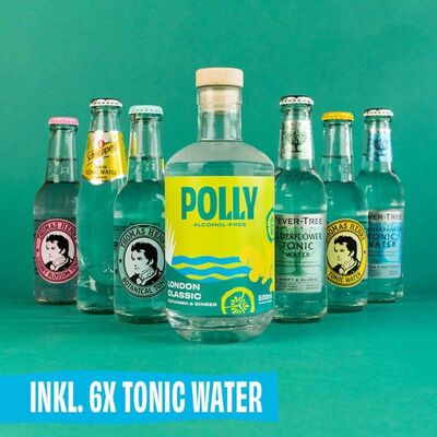 POLLY London Classic Tonic Bundle – 1x Alkoholfreier Gin + 6x Tonic Water