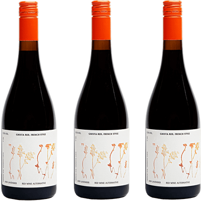 3x GNISTA Red Not Wine French Style - Alcohol Free Wine Alternative