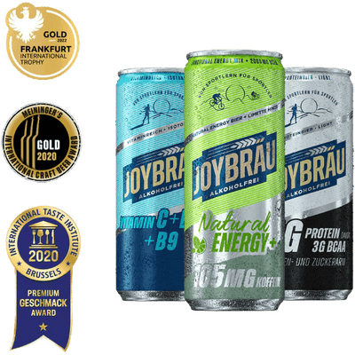 JoyBräu non-alcoholic Functional Bundle - Set of 12 (4x Vitamin Beer + 4x Protein Beer + 4x Natural Energy)