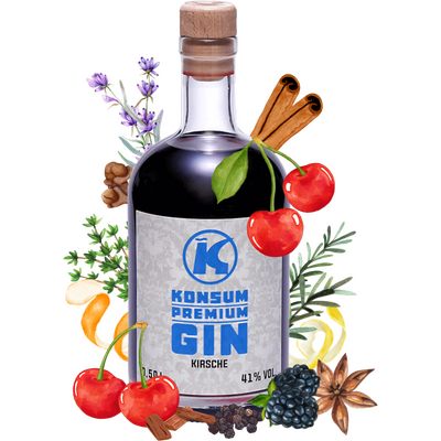 Konsum Premium Gin Kirsche - New Western