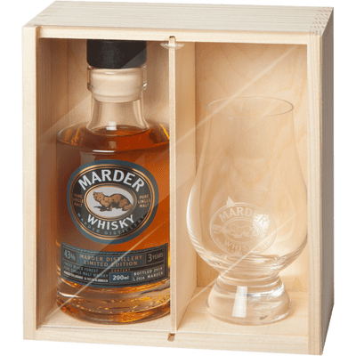 Marder Single Malt Whisky mit Glas Set