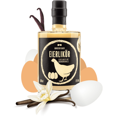 Monsieur Sauer - Eierlikör mit feinster Bourbonvanille [Testsieger Feinschmecker Magazin]