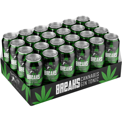 24x Breaks Cannabis Gin & Tonic - Pre-Mixed Longdrink