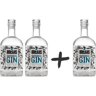 [3 für 2 Aktion: 2x bezahlen, 3x erhalten] Breaks Premium Dry Gin - London Dry Gin