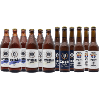 Octobräu ProbierBox (3x Helles + 3x Weizen + 3x Pale Ale + 3x Surfers Ale)