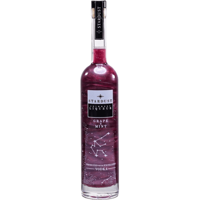 Stardust Shimmery Liqueur Traube&Minze, Glitzer Likör,Edel Likör,Vodka Likör,Vodka 0,7L 21%