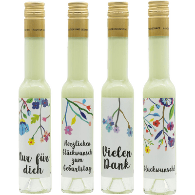 Deheck liqueur gift set flowers series (4x pistachio liqueur)