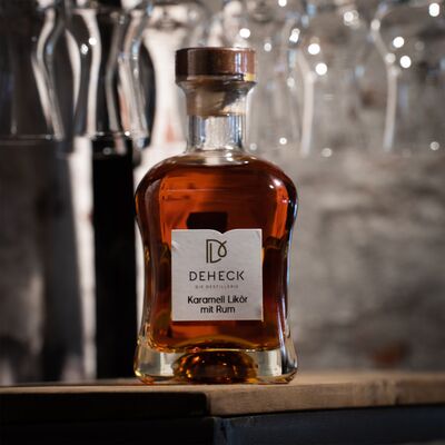 Caramel liqueur with rum