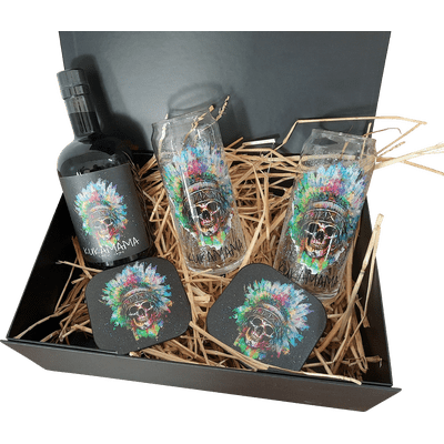 Kukamama Geschenkbox (1x Dry Gin + 2x Gläser)