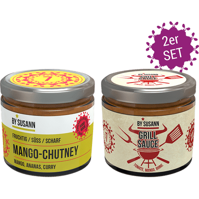 BySusann 2er Chutney Set Grill & Salat 1 - Grillsauce & Mango-Chutney