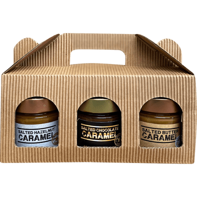 Caramel Triple Karamellcreme Probierpaket (1x Salted Butter + 1x Salted Chocolate + 1x Salted Hazelnut)