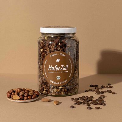 Bio Granola Kaffee Nuss im Glas - Müslimischung