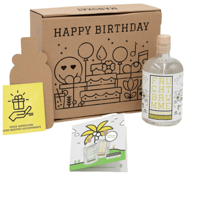 Manukat Geburtstag Gin-Geschenkbox mit Fruchtbrumme Gin