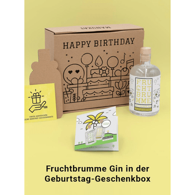 Manukat Geburtstag Gin-Geschenkbox mit Fruchtbrumme Gin