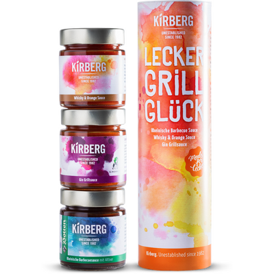 Delicious Barbecue Luck Barbecue Sauces Tasting Pack (1x Whisky & Orange Sauce + 1x Gin Barbecue Sauce + 1x Rhenish Barbeque Sauce)