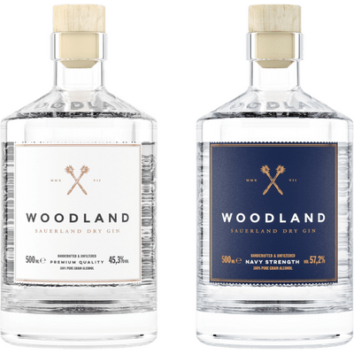 Sauerländer Ginpaket - 2x Craft Gin (1x Woodland Sauerland Dry Gin + 1x Woodland Sauerland Dry Gin Navy Strength)