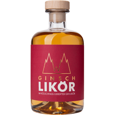 Ginsch gin liqueur aged in Kölsch barrel