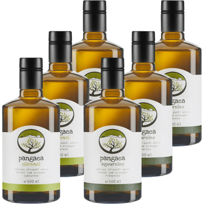 Pangaea Olivenöl Vorteilspack (3x Olivenöl + 3x Olivenöl Agoureleo)